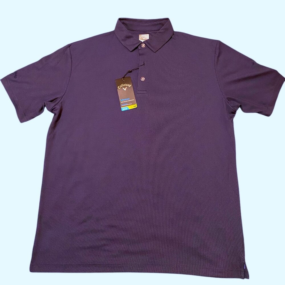 Callaway Cooling Opti-Dri UPF 50 Men’s Golf Polo Shirt in Peacoat Navy --- NWT
